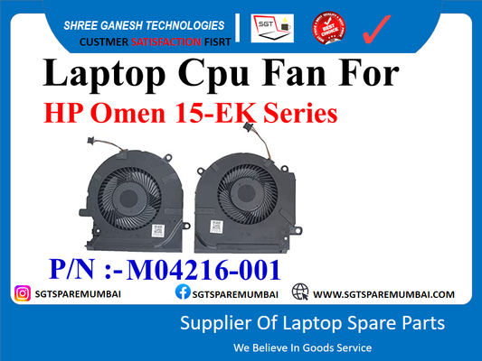 Laptop Cpu +Gpu Fan For HP Omen 15-EK Series P/N :- M04216-001