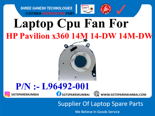 Laptop Cpu Fan For HP Pavilion x360 14M 14-DW 14M-DW P/N :- L96492-001