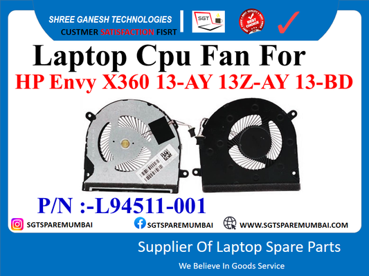 Laptop Cpu Fan For HP Envy X360 13-AY 13Z-AY 13-BD P/N :-L94511-001