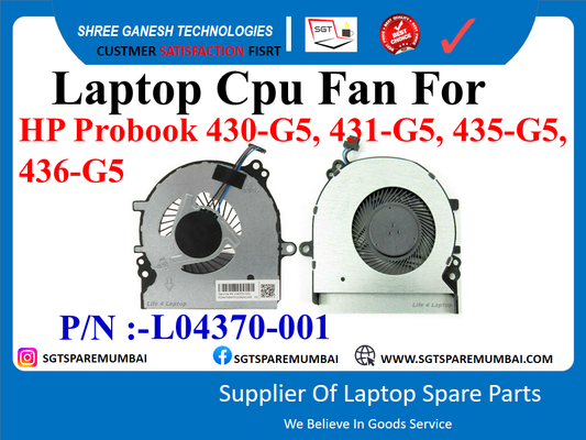 Laptop Cpu Fan For HP Probook 430-G5, 431-G5, 435-G5, 436-G5 P/N :-L04370-001