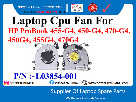 Laptop Cpu Fan For HP ProBook 455-G4, 450-G4, 470-G4, 450G4, 455G4, 470G4 P/N :-L03854-001