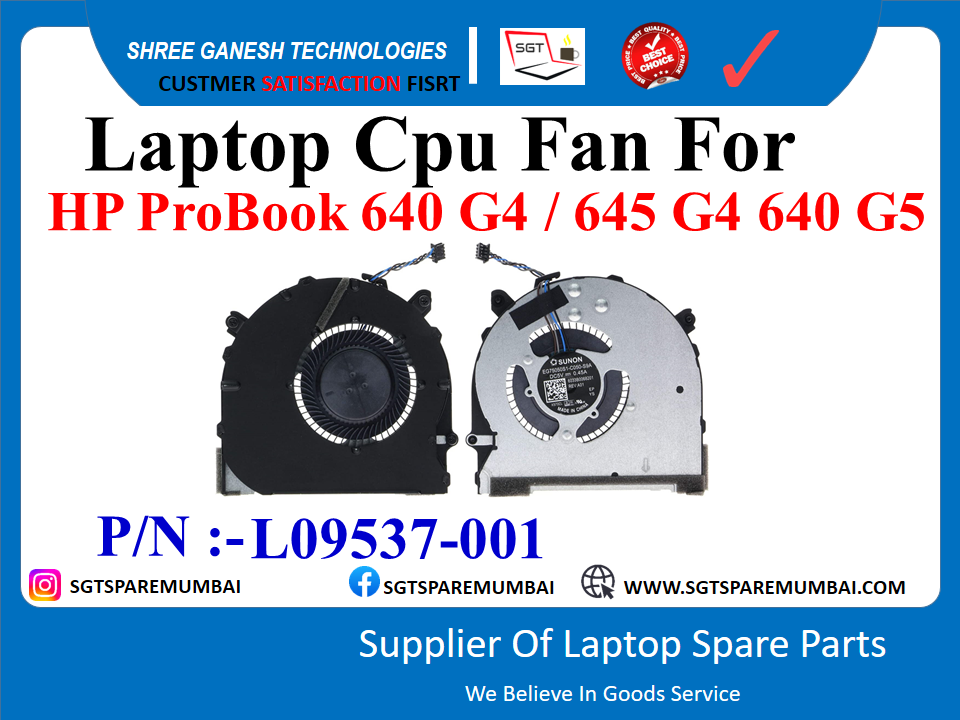 Laptop Cpu Fan For HP ProBook 640 G4 / 645 G4 640 G5 P/N :-L09537-001