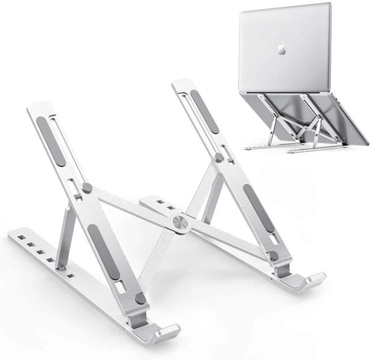 foldable portable laptop stand holder compatible for MacBook,Laptop, Tab, Adjustable, Ventilated Compatible Stand up to 15.6-inch Laptops.