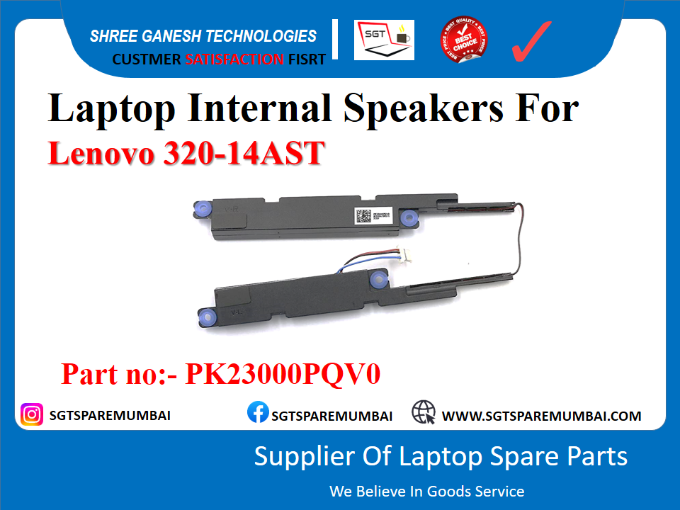 Laptop Internal Speakers For Lenovo 320-14AST Part no:- PK23000PQV0