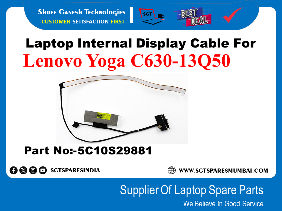 Laptop Internal Display Cable For Lenovo Yoga C630-13Q50 Part No:-5C10S29881