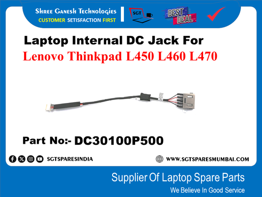 Laptop Internal DC Jack For Lenovo Thinkpad L450 L460 L470 Part No:- DC30100P500