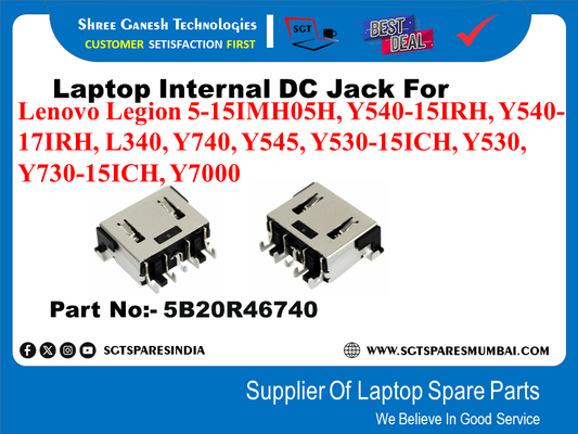 Laptop Internal DC Jack For. Lenovo Legion 5-151MH05H, Y540-15IRH, Y540 171RH, L340, Y740, Y545, Y530-151CH, Y530, Y730-15ICH, Y7000 Part No:- 5B20R46740