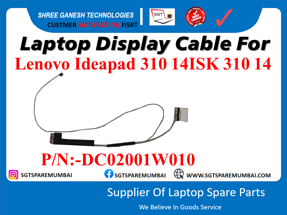 Laptop Display Cable For Lenovo Ideapad 310 14ISK 310 14 P/N:-DC02001W010