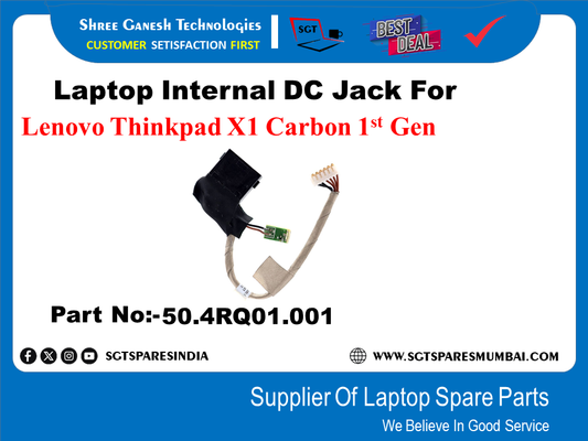 Laptop Internal DC Jack For Lenovo Thinkpad X1 Carbon 1st Gen Part No:-50.4RQ01.001