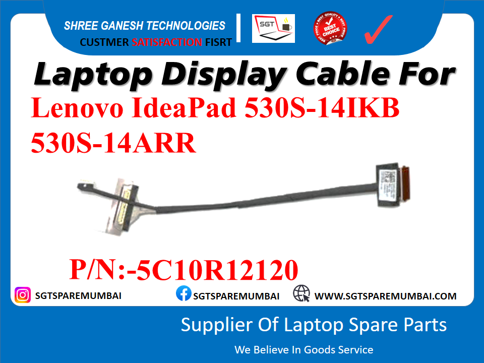 Laptop Display Cable For Lenovo IdeaPad 530S-14IKB 530S-14ARR P/N:-5C10R12120