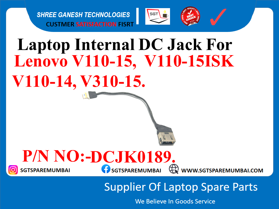 Laptop Internal DC Jack For Lenovo V110-15, V110-151SK V110-14, V310-15. P/N NO:-DCJK0189.