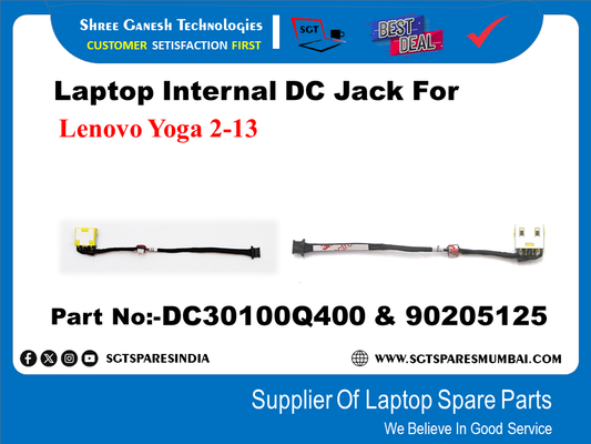 Laptop Internal DC Jack For Lenovo Yoga 2-13 Part No:-DC30100Q400 & 90205125