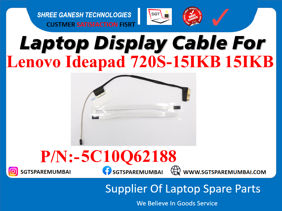 Laptop Display Cable For Lenovo Ideapad 720S-15IKB 15ISK  P/N:-5C10Q62188