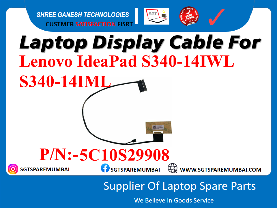 Laptop Display Cable For Lenovo IdeaPad S340-14IWL S340-14IML P/N:-5C10S29908