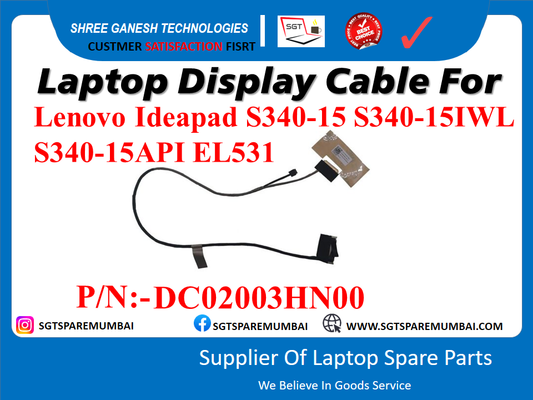 Laptop Display Cable For Lenovo Ideapad S340-15 S340-15IWL S340-15API EL531 P/N: - DC02003HN00