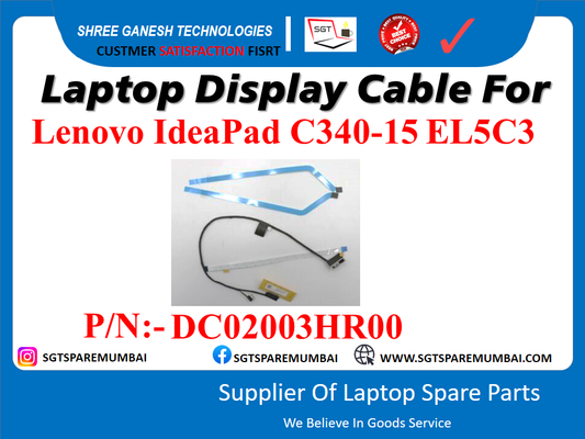 Laptop Display Cable For Lenovo IdeaPad C340-15 ELSC3 P/N:- DC02003HR00