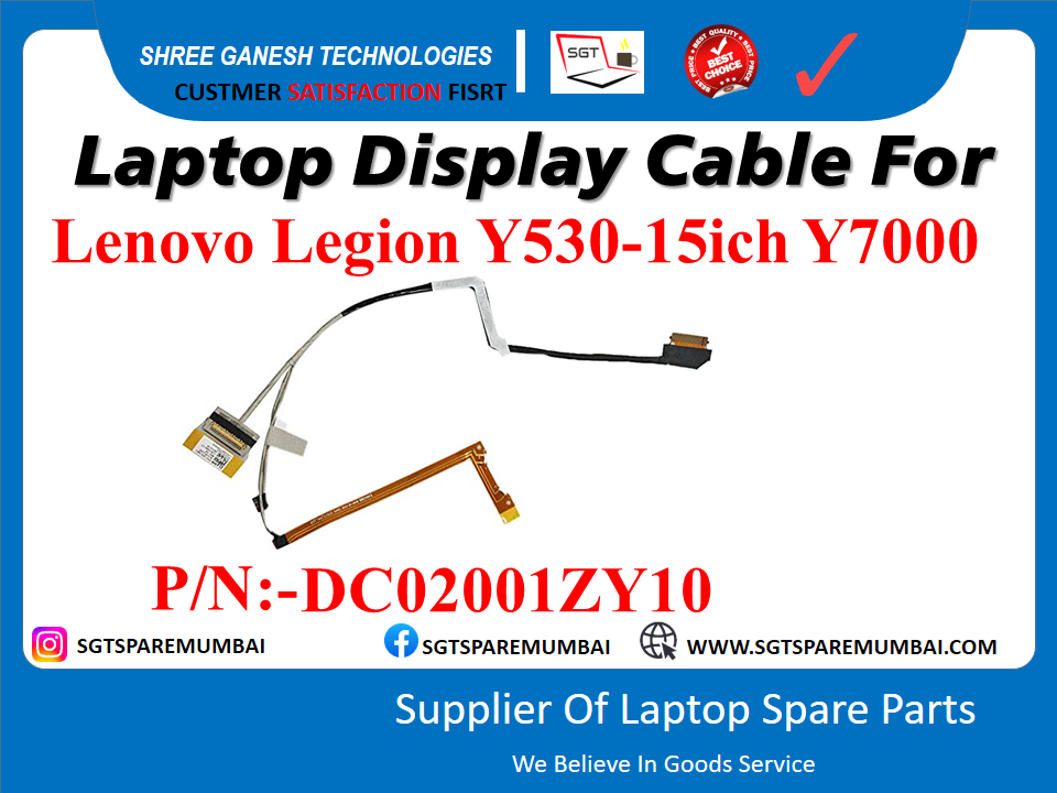 Laptop Display Cable For Lenovo Legion Y530-15ich Y7000 P/N:-DC020012V10