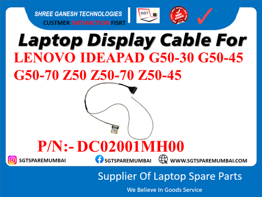 Laptop Display Cable For LENOVO IDEAPAD G50-30 G50-45 G50-70 Z50 Z50-70 Z50-45 P/N: - DC02001MH00