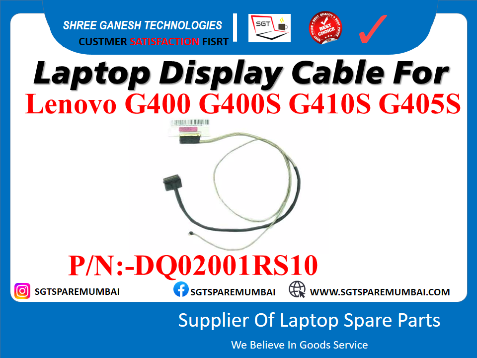 Laptop Display Cable For Lenovo G400 G400S G410S G405S P/N:-DQ02001RS10