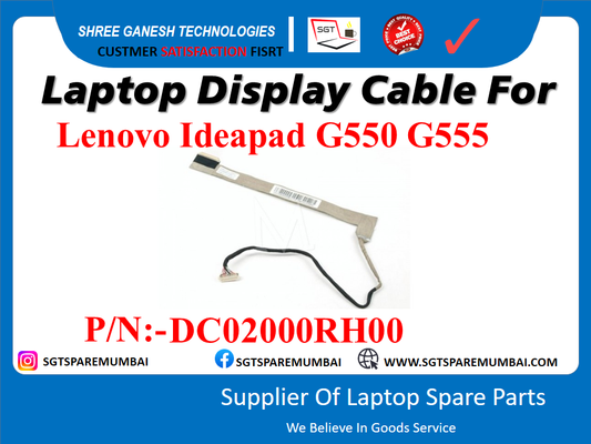 Laptop Display Cable For Lenovo Ideapad G550 G555 P/N:-DC02000RH00