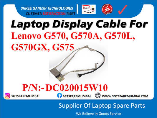 Laptop Display Cable For Lenovo G570, G570A, G570L, G570GX, G575 P/N:- DC020015W10