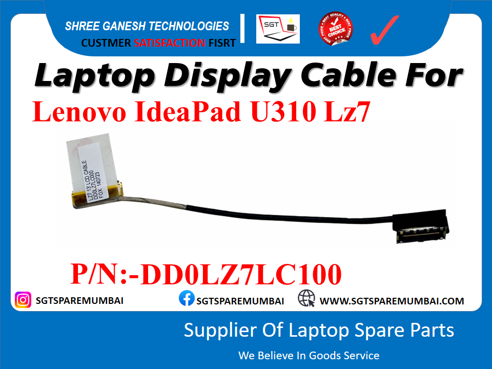 Laptop Display Cable For Lenovo IdeaPad U310 Lz7 P/N:-DDOLZ7LC100