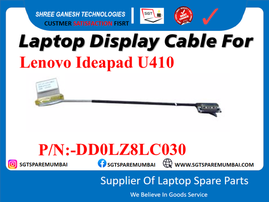 Laptop Display Cable For Lenovo Ideapad U410 P/N:-DD0LZ8LC030