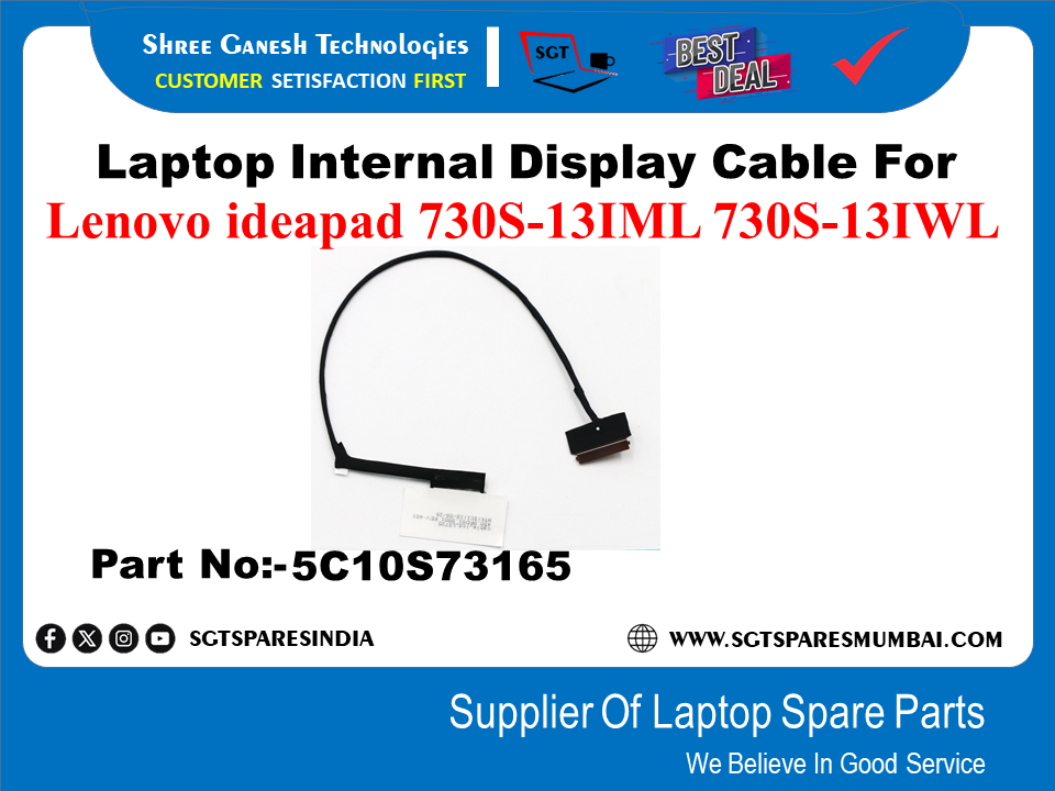 Laptop Internal Display Cable For Lenovo ideapad 730S-13IML 730S-131WL Part No:-5C10S73165