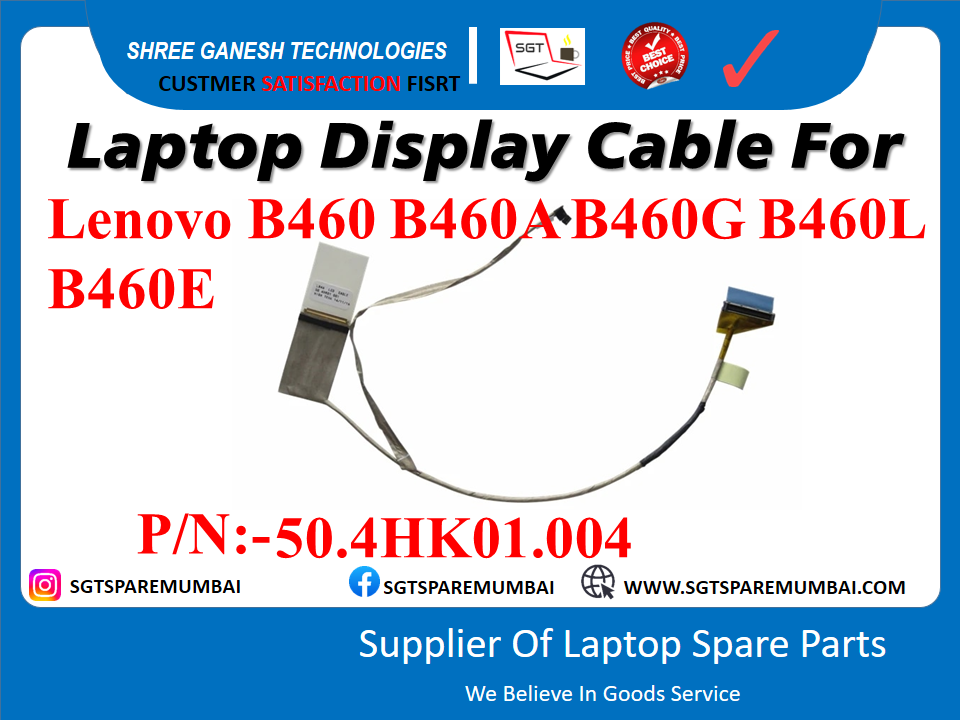 Laptop Display Cable For Lenovo B460 B460A-B460G B460L B460E P/N:-50.4HK01.004