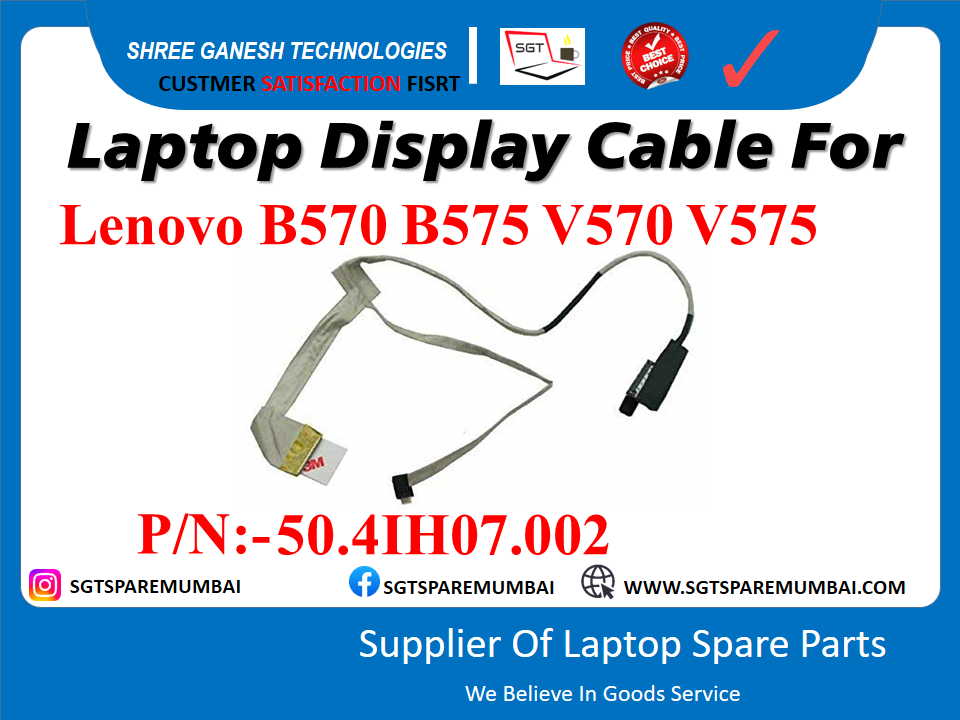 Laptop Display Cable For Lenovo B570 B575 V570 V575 P/N:-50.41H07.002