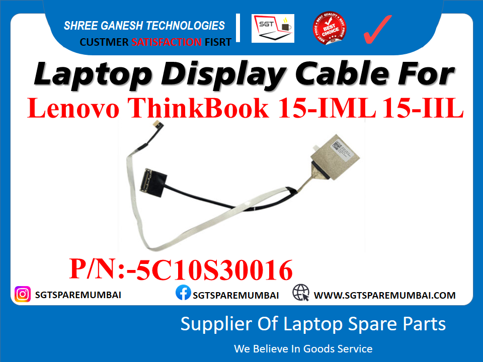 Laptop Display Cable For Lenovo ThinkBook 15-IML 15-IIL P/N:-5C10S30016