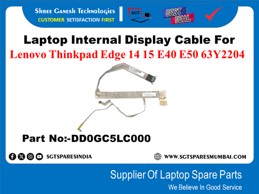 Laptop Internal Display Cable For Lenovo Thinkpad Edge 14 15 E40 E50 63Y2204 Part No:-DDOGC5L0000