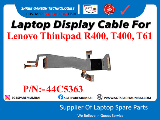 Laptop Display Cable For Lenovo Thinkpad R400, T400, T61 P/N:-44C5363