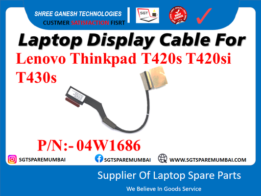 Laptop Display Cable For Lenovo Thinkpad T420s T420si T430s P/N:- 04W1686