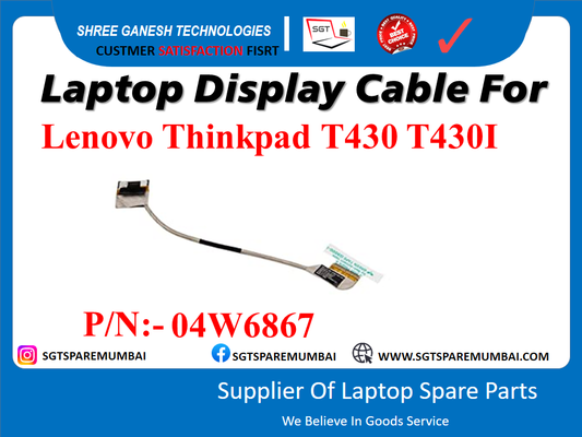 Laptop Display Cable For Lenovo Thinkpad T430 T430I P/N:- 04W6867