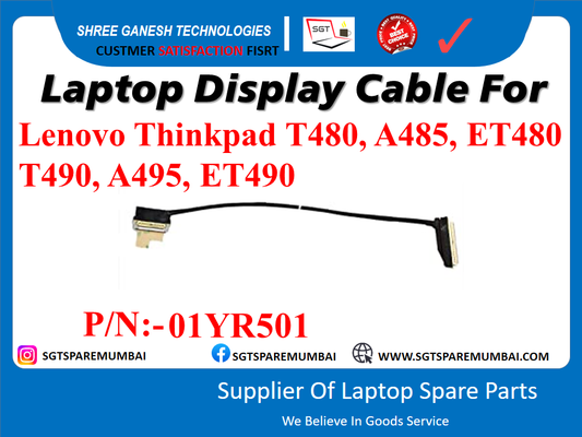 Laptop Display Cable For Lenovo Thinkpad T480, A485, ET480 T490, A495, ET490 P/N:-01 YR501