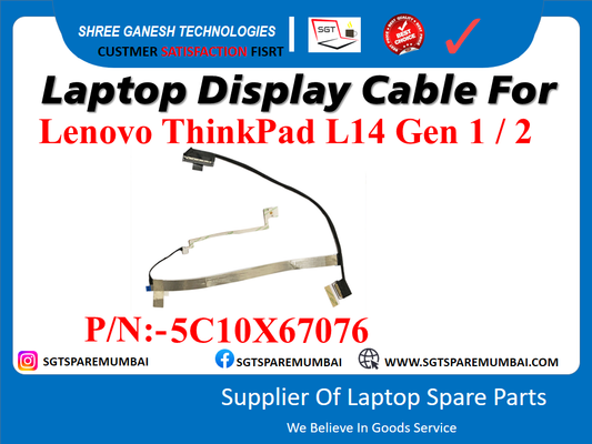 Laptop Display Cable For Lenovo ThinkPad L14 Gen 1 / 2 P/N:-5C10X67076