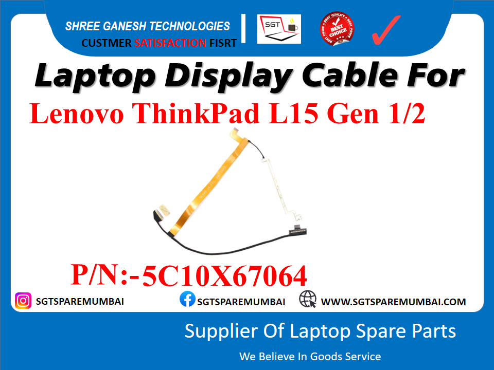 Laptop Display Cable For Lenovo ThinkPad L15 Gen 1/2 P/N:-5C10X67064