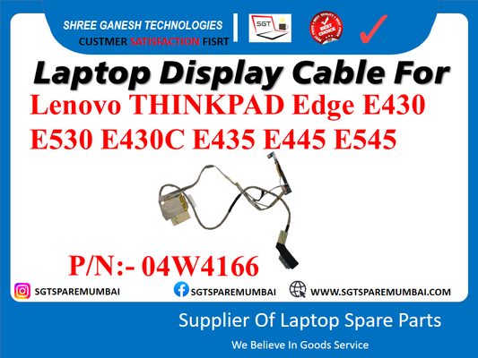 Laptop Display Cable For Lenovo THINKPAD Edge E430 E530 E430C E435 E445 E545 P/N:- 04W4166