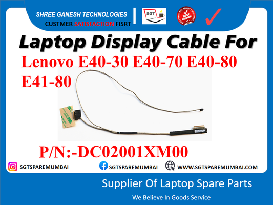 Laptop Display Cable For Lenovo E40-30 E40-70 E40-80 E41-80 P/N:-DC02001XM00