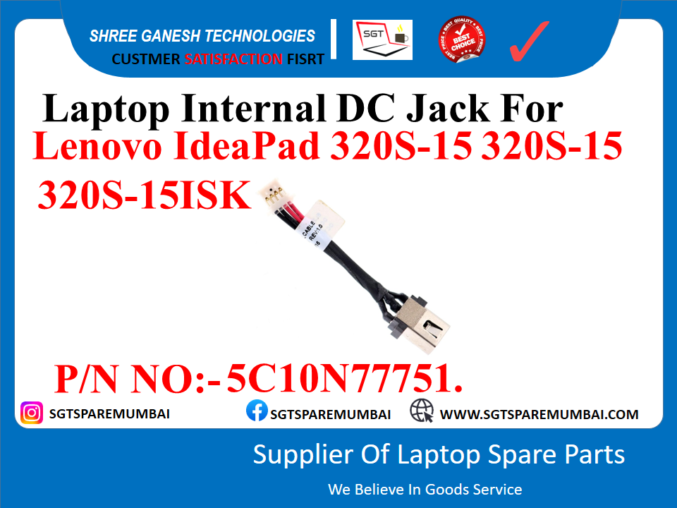 Laptop Internal DC Jack For Lenovo IdeaPad 320S-15 320S-15 320S-15ISK P/N NO:-5C10N77751.