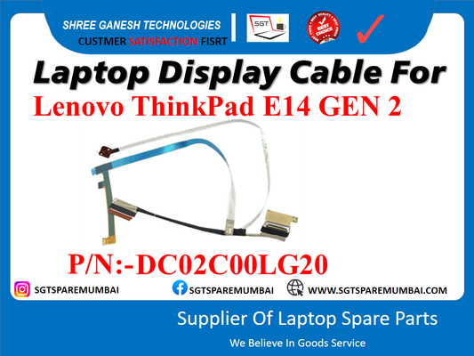 Laptop Display Cable For Lenovo ThinkPad E14 GEN 2 P/N:- DC02C00LG20