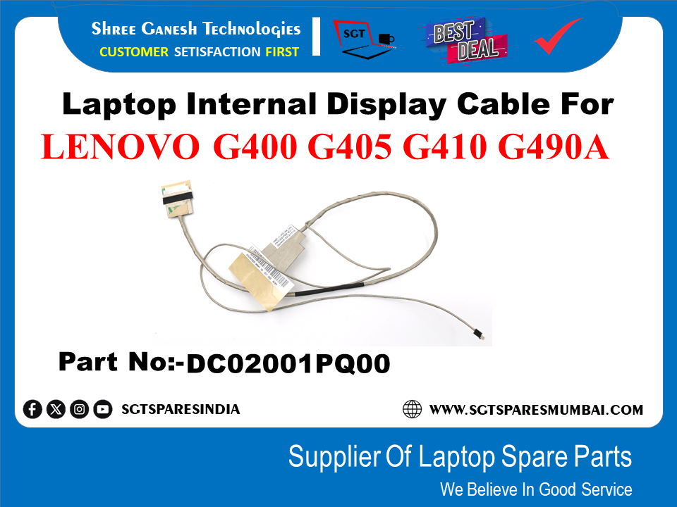 Laptop Internal Display Cable For LENOVO G400 G405 G410 G490A Part No:-DC02001PQ00