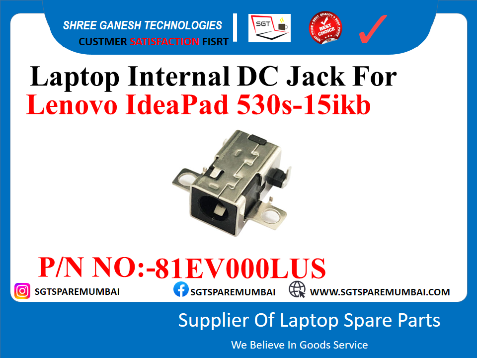 Laptop Internal DC Jack For Lenovo IdeaPad 530s-15ikb P/N NO:-81EV000LUS