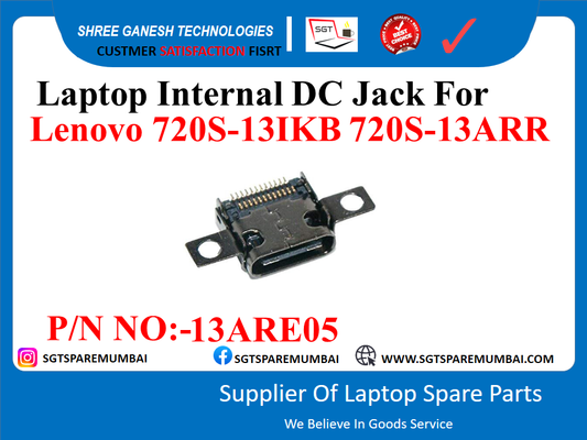 Laptop Internal DC Jack For Lenovo 720S-131KB 720S-13ARR P/N NO:-13ARE05