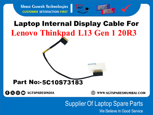 Laptop Internal Display Cable For Lenovo Thinkpad L13 Gen 1 20R3 Part No:-5C10573183