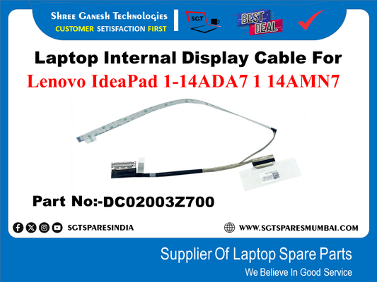 Laptop Internal Display Cable For Lenovo IdeaPad 1-14ADA7 1 14AMN7 Part No:-DC020032700