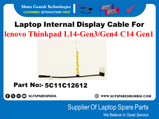 Laptop Internal Display Cable For lenovo Thinkpad L14-Gen3/Gen4 C14 Geni Part No:- 5C11C12612