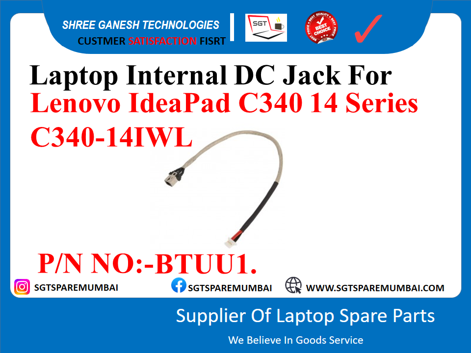 Laptop Internal DC Jack For Lenovo IdeaPad C340 14 Series C340-141WL