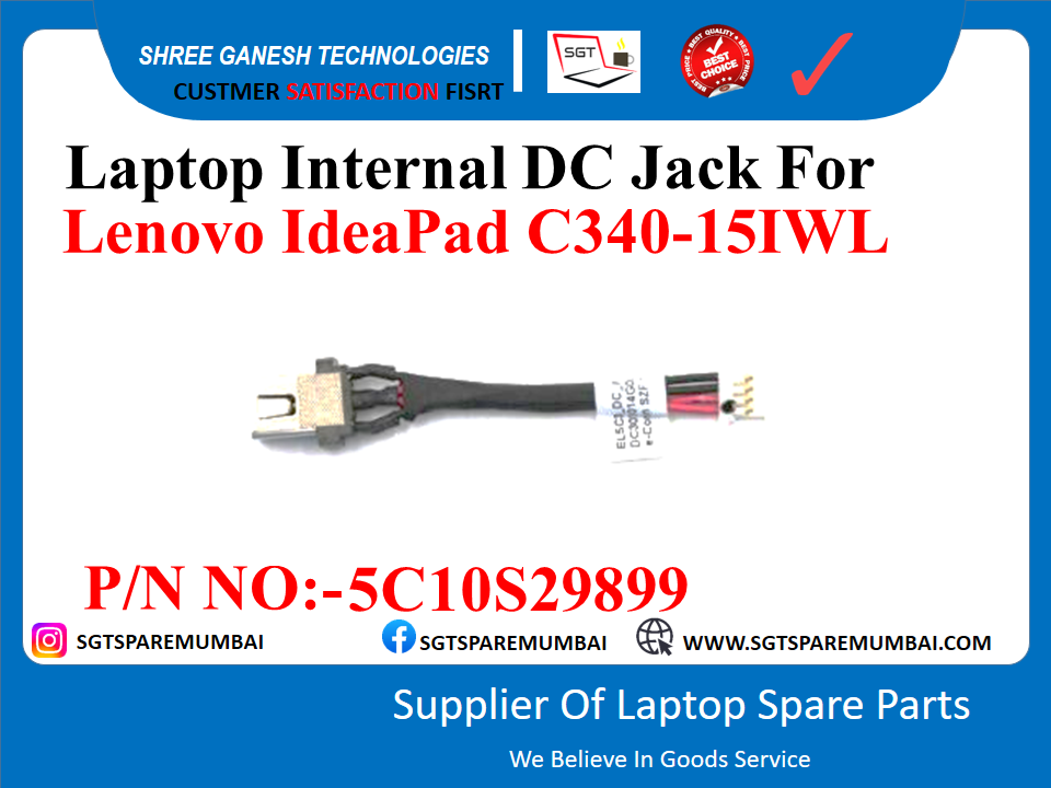 Laptop Internal DC Jack For Lenovo IdeaPad C340-15IWL P/N NO:-5C10S29899